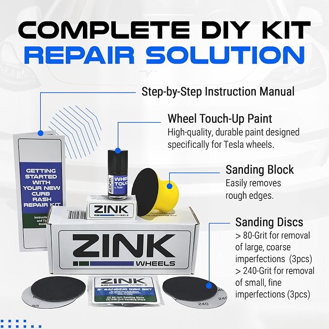 Premium Tesla Wheel Curb Rash Repair Kit - Image 4