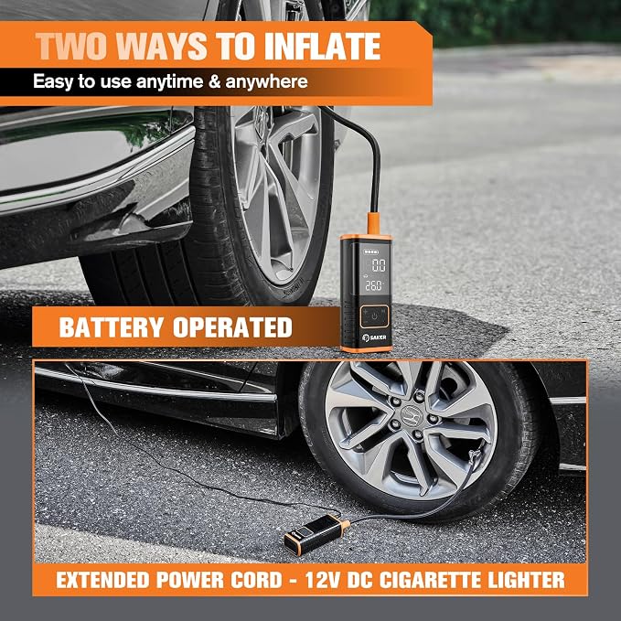 Saker Tire Inflator Portable Air Compressor - Image 2