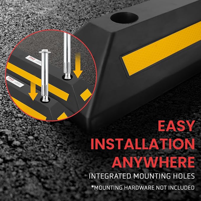 PYLE Garage Floor Stops for Vehicles - Image 3