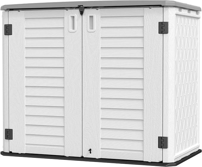 HOMSPARK Storage Shed Weather Resistance, 26 Cu.ft Capacity Horizontal Storage - Image 9