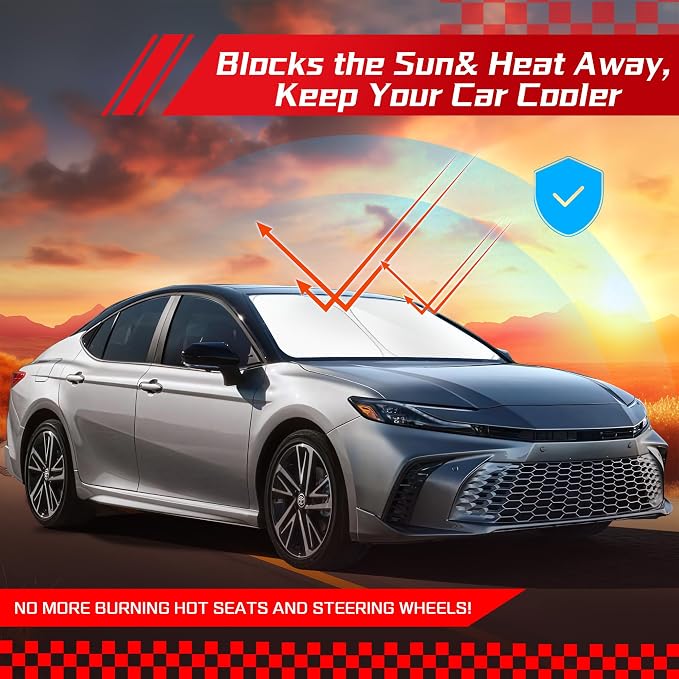 ARISMOTOR Windshield Sun Shade for Toyota Camry 2025 2026, Custom Fit Foldable - Image 7
