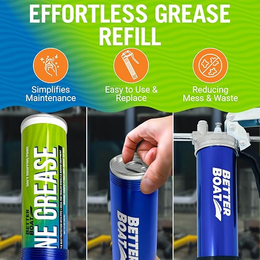 Better Boat Marine Grease Tube, 14 Oz, Waterproof High Temp Trailer Bearing - Image 3