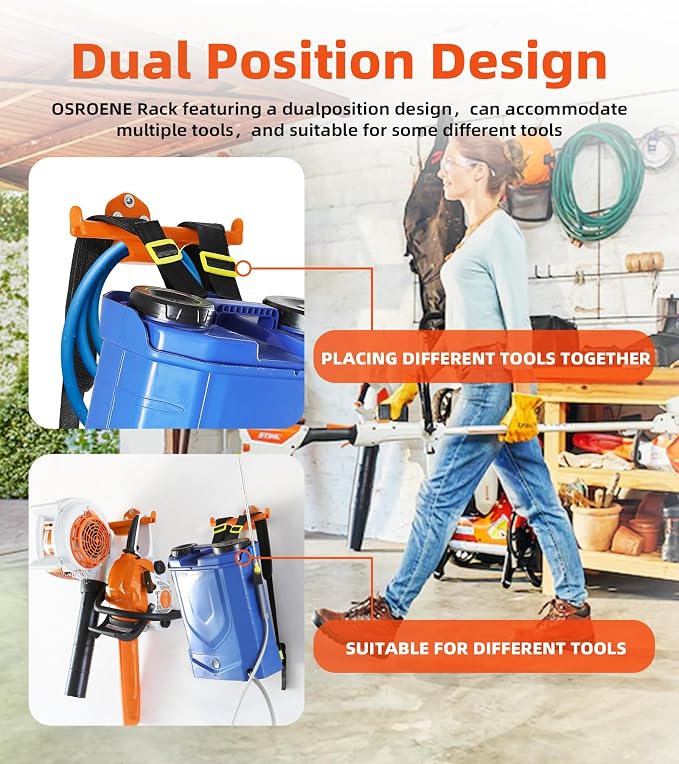 Backpack Leaf Blower Hanger, 2 Pack Backpack Sprayer Wall Mount, Heary Duty - Image 5