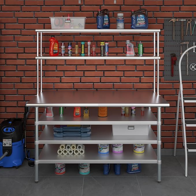 Amgood 30" x 60" Stainless Steel Work Table - Image 8