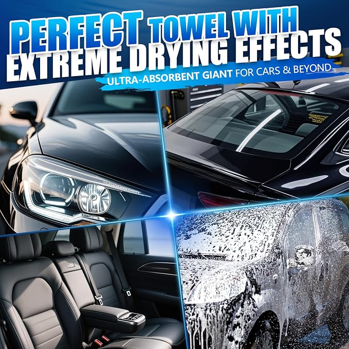 Airlab Microfiber Towels for Cars Wash Drying Super Absorbent Cleaning Cloth - Image 7