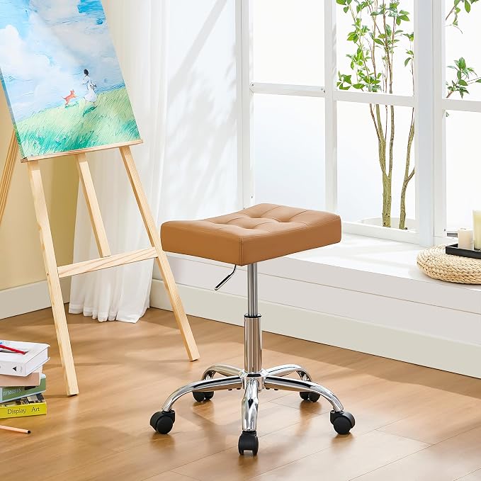Rolling Stool Adjustable Height Multifunctional Nail Tattoo Vanity Massage Stool - Image 7