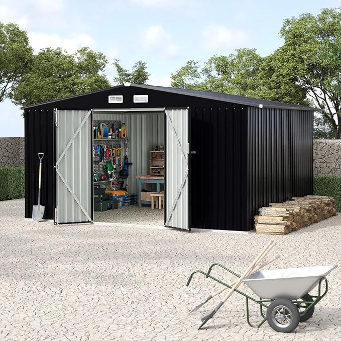 8x10 FT Metal Storage Sheds Outdoor - Image 9