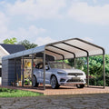 EROMMY 12x25 FT Carport Storage Shed 2-in-1, Heavy Duty Car Port by EROMMY