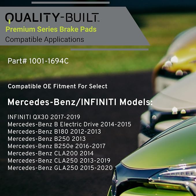 Premium Ceramic Front Brake Pads Compatible - Image 3