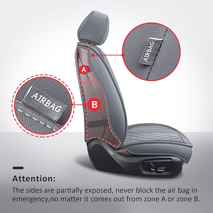MIROZO Ram Seat Covers, Waterproof Truck Seat Covers Fits - Image 2