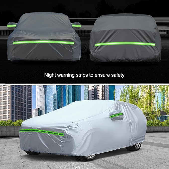 KEYOOG Sedan Car Cover, 6-Layer All-Weather Waterproof, Heavy Outdoor Car Cover - Image 7