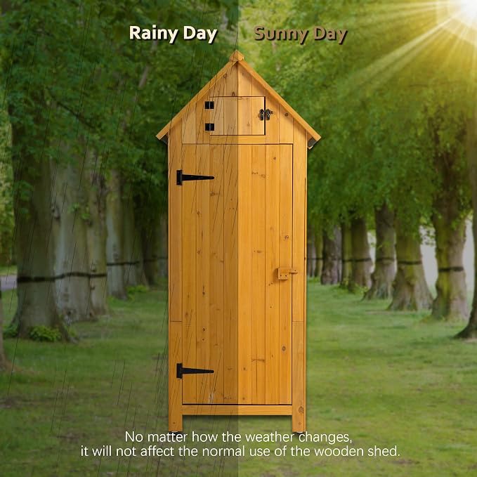 30.3" L X 21.3" W X 70.5" H Outdoor Storage Shed - Image 8