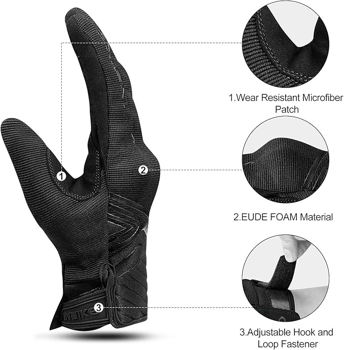 INBIKE Breathable Mesh Motorcycle Gloves Touchscreen - Image 4