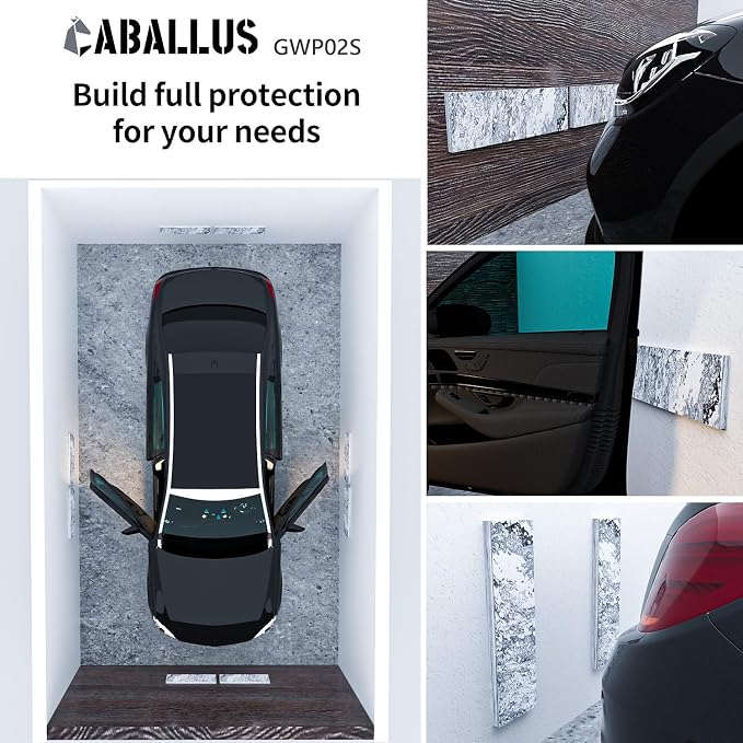 GWP02S Marble Grain Garage Wall Protector Car Door Protectors, Parking Stopper - Image 3