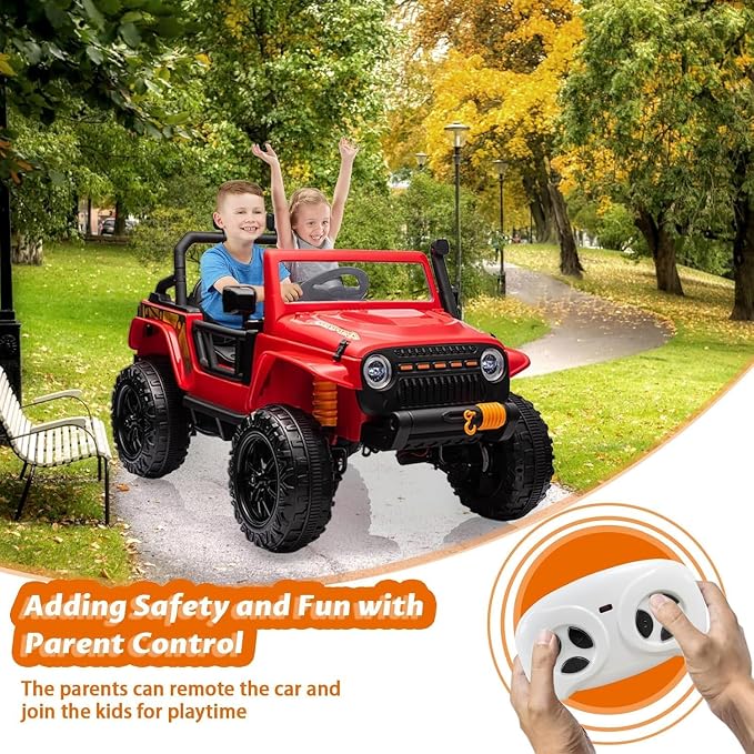 Hetoy 24V 2 Seater Ride On Car for Kids, Electric Truck - Image 6