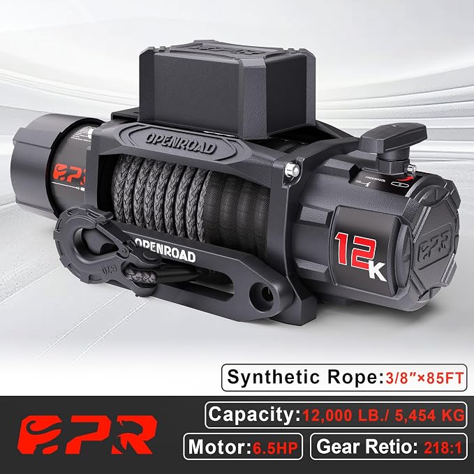 OPENROAD 12000 lb Recovery Winch - Image 2