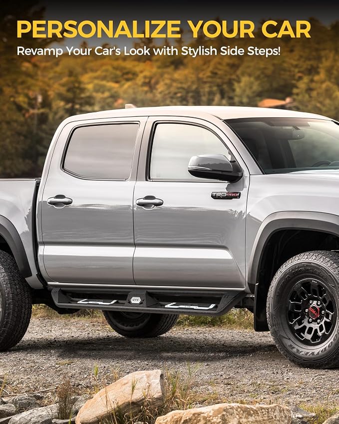 KYX Running Boards for 2005-2023 Toyota Tacoma Double Cab, Triple Tube Side - Image 8