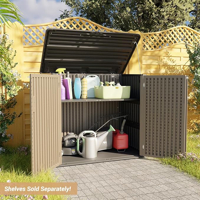 KINYING Larger Outdoor Storage Shed Weather Resistance, Resin Sheds & Outdoor - Image 2