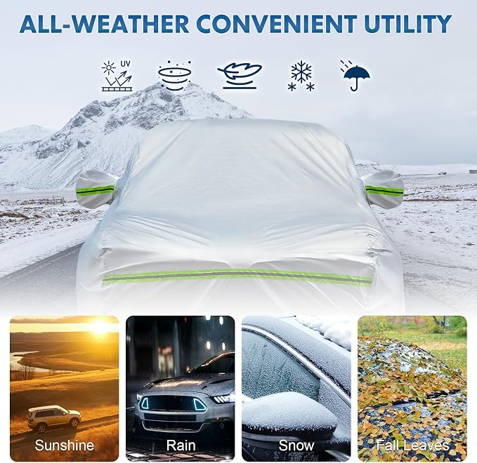KEYOOG 6-Layer Full Car Cover is All-Weather Waterproof, Heavy Outdoor Pickup - Image 3
