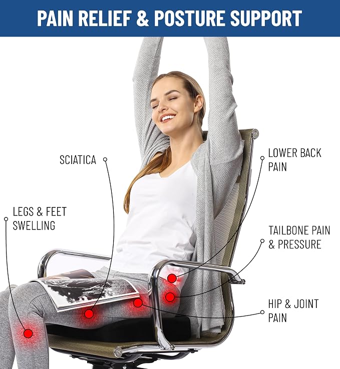Everlasting Comfort Doctor Recommended Gel Memory Foam Seat Cushion - Image 7