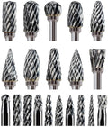 20 Pcs Carbide Burr Bits 1/8" Shank Compatible by Sworker