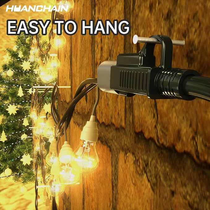 HUANCHAIN Indoor Outdoor Black Extension Cord 50 ft Waterproof, 16/3 Gauge - Image 4