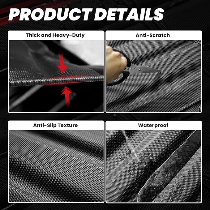 LASFIT Truck Bed Mat for Ford Ranger 2025 2024 All Weather Protector TPE Car - Image 4