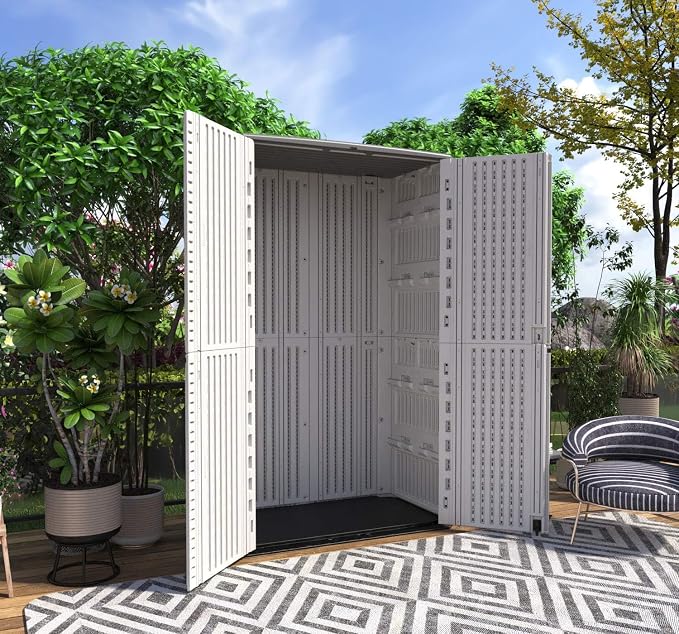 HOMSPARK Storage Shed Weather Resistance, Vertical Storage Shed - Image 2