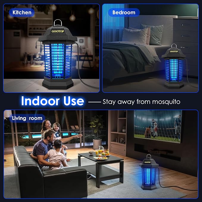 GOOTOP Bug Zapper Outdoor, Mosquito Zapper, 3 Prong Plug in Electric Fly Zapper - Image 6