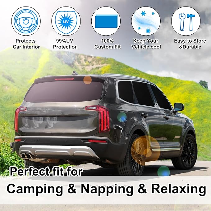 TINGLU Window Shades for Kia Telluride 2020 2021 2022 2023 2024 2025 - Image 6
