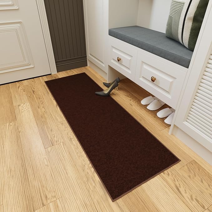 Ottomanson Hallway Runner Rug 2'2" x 6' Non Slip Solid Area Rugs Easy to Clean - Image 10