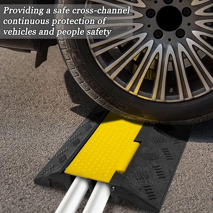 CXRCY Cable Ramp 3 Pack 2 Channel 11000lbs axle Capacity Floor Cord Cable - Image 2