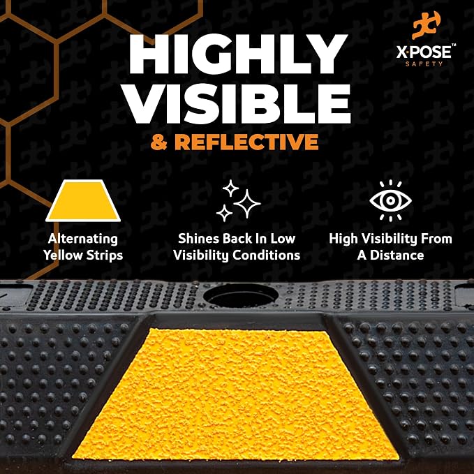 Xpose Safety 48" Heavy Duty Rubber Parking Stopper – 1 Pack Wheel Blocks - Image 4