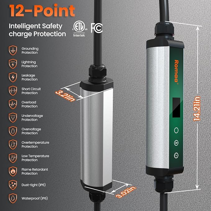 Level 2 EV Charger 40A EV Charger 240V 9.6kW Fast Charging, App Control - Image 7