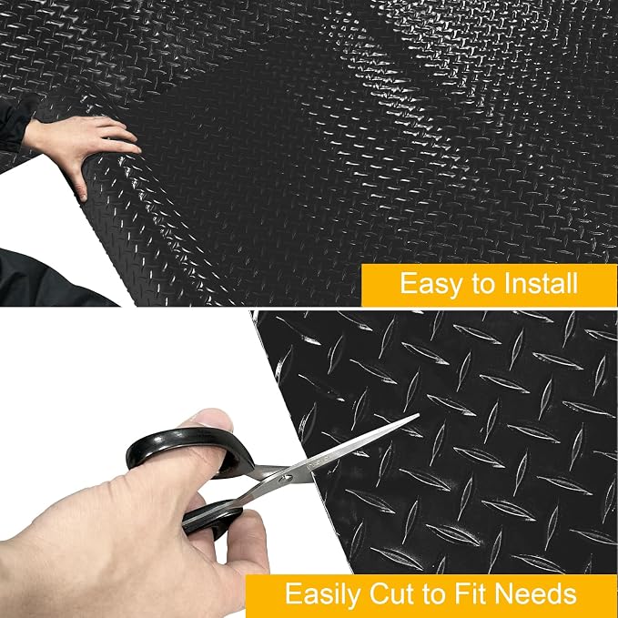 7.5x25 FT Garage Floor Mat, 2.8mm Thicked Flooring Roll 188 sqft Diamond Plate - Image 6
