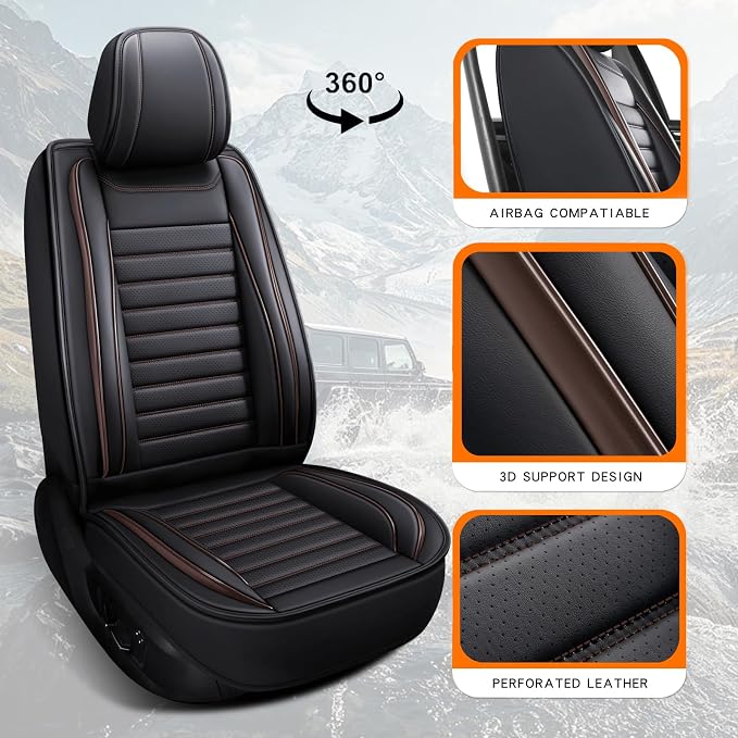 Car Seat Covers Full Set, 5 Seats Front Seat Cover and Back Seat Covers - Image 5