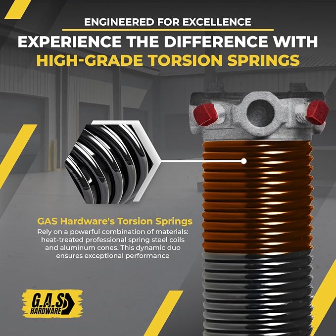 Garage Door Torsion Springs 192x2x24, Includes 1” Steel Bearing, and Winding - Image 6