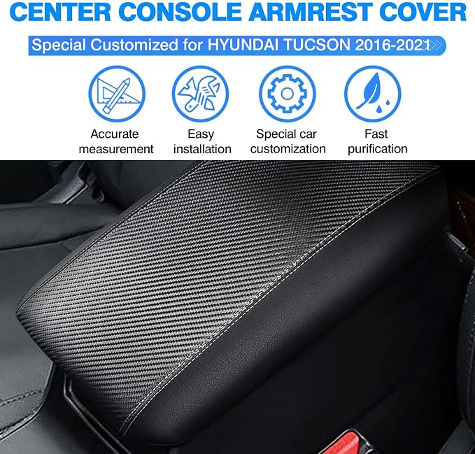 Autorder Center Console Cover for 2016-2019 2020 2021 Hyundai Tucson - Image 2