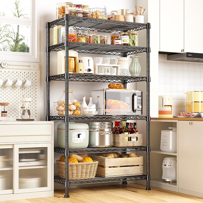 REIBII 6-Tier Storage Shelves Metal Shelving - Image 2