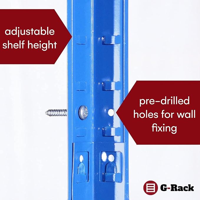 G-Rack | 5 Tier Garage Shelving Units | Metal Shelving Storage | Heavy-Duty - Image 8