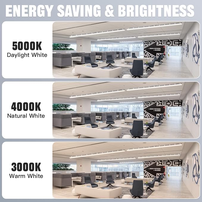 JTT 8FT LED Vapor Tight Light 120/100/80W Tunable, 18000lm LED Vapor Proof - Image 4