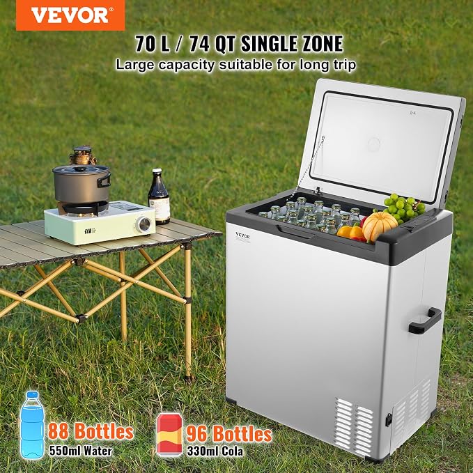 VEVOR 12 Volt Car Refrigerator Fridge, 70Liter Single Zone Portable Freezer - Image 2