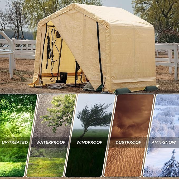 6x6 ft Heavy Duty Outdoor Storage Shed - Image 5