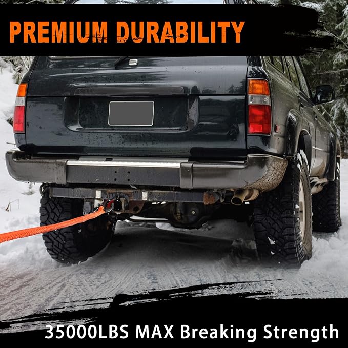 METOWARE Kinetic Recovery Rope 35, 000 LBS Offroad Tow Kit - Image 6