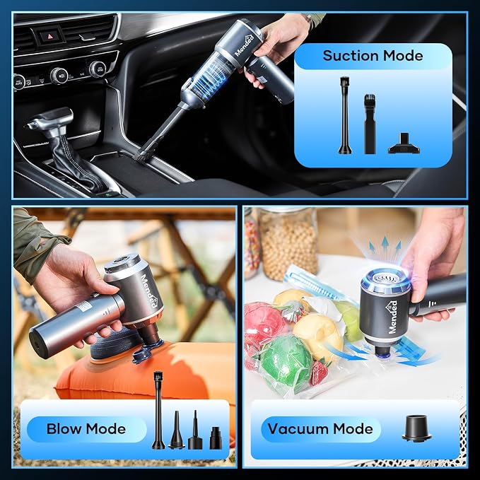 MENDED Handheld Car Vacuum Cleaner Portable Cordless, 3 in 1 High Power Hand - Image 3