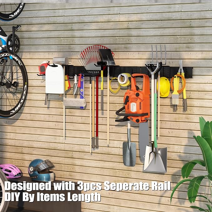 48 Inches Garage Organization, Wall Mount Garden Tool Organizer, 660lbs - Image 8