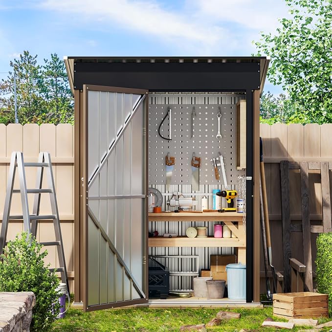 5X3FT Outdoor Steel Storage Shed - Image 5