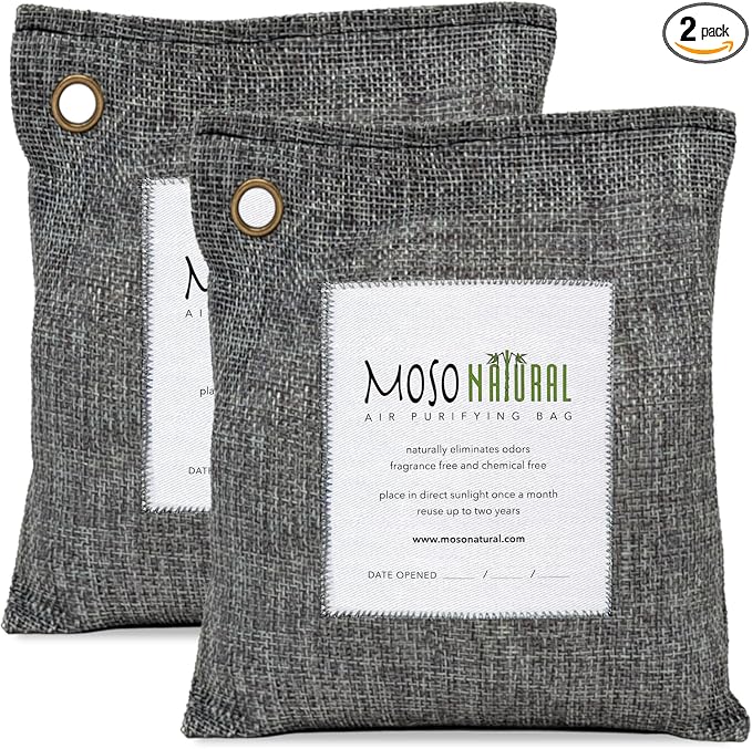 Moso Natural Air Purifying Bag 500g Premium Bamboo Charcoal Odor Absorber by MosoNatural