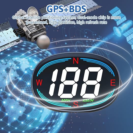 GPS Digital Speedometer for Car MPH, Universal HUD Speed Meter - Image 4