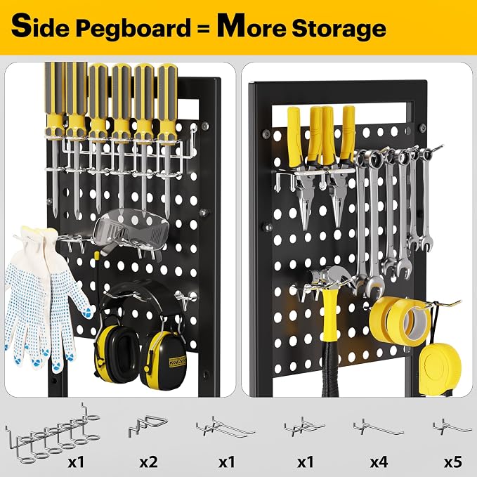 Power Tool Organizer Cart, Garage Tool Storage, Heavy Duty 4 Tier Floor - Image 4